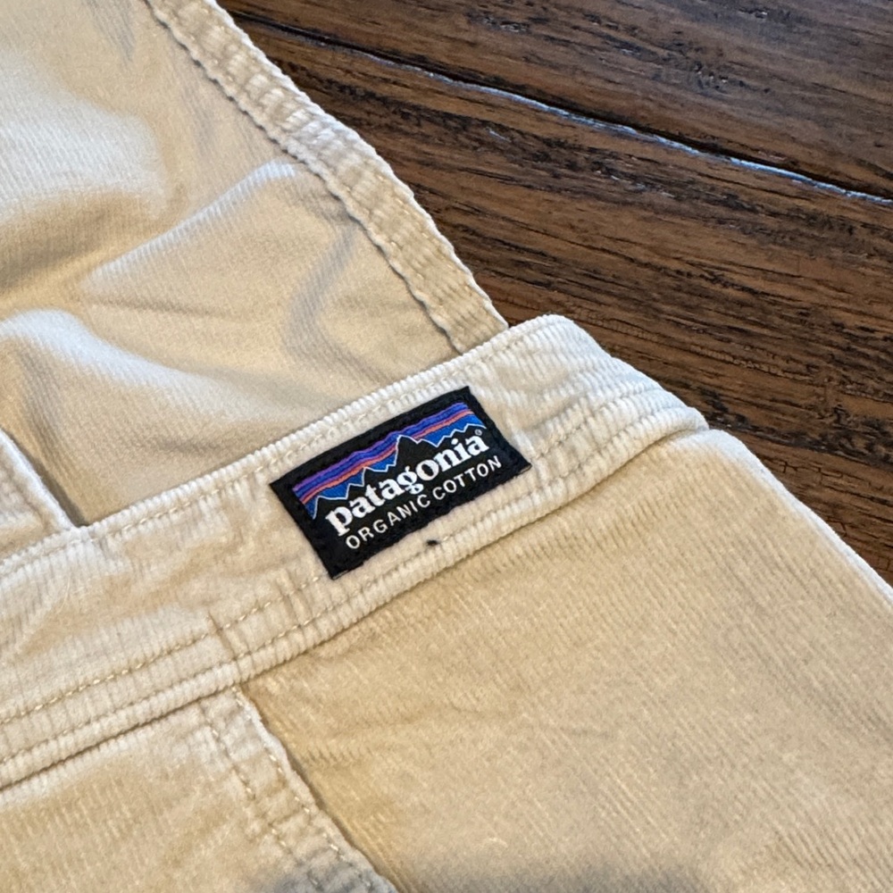 Patagonia Stand Up Cropped Corduroy Cream Overalls - Picture 7 of 7